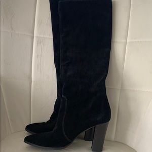 Dolce Vita Black suede knee high boots